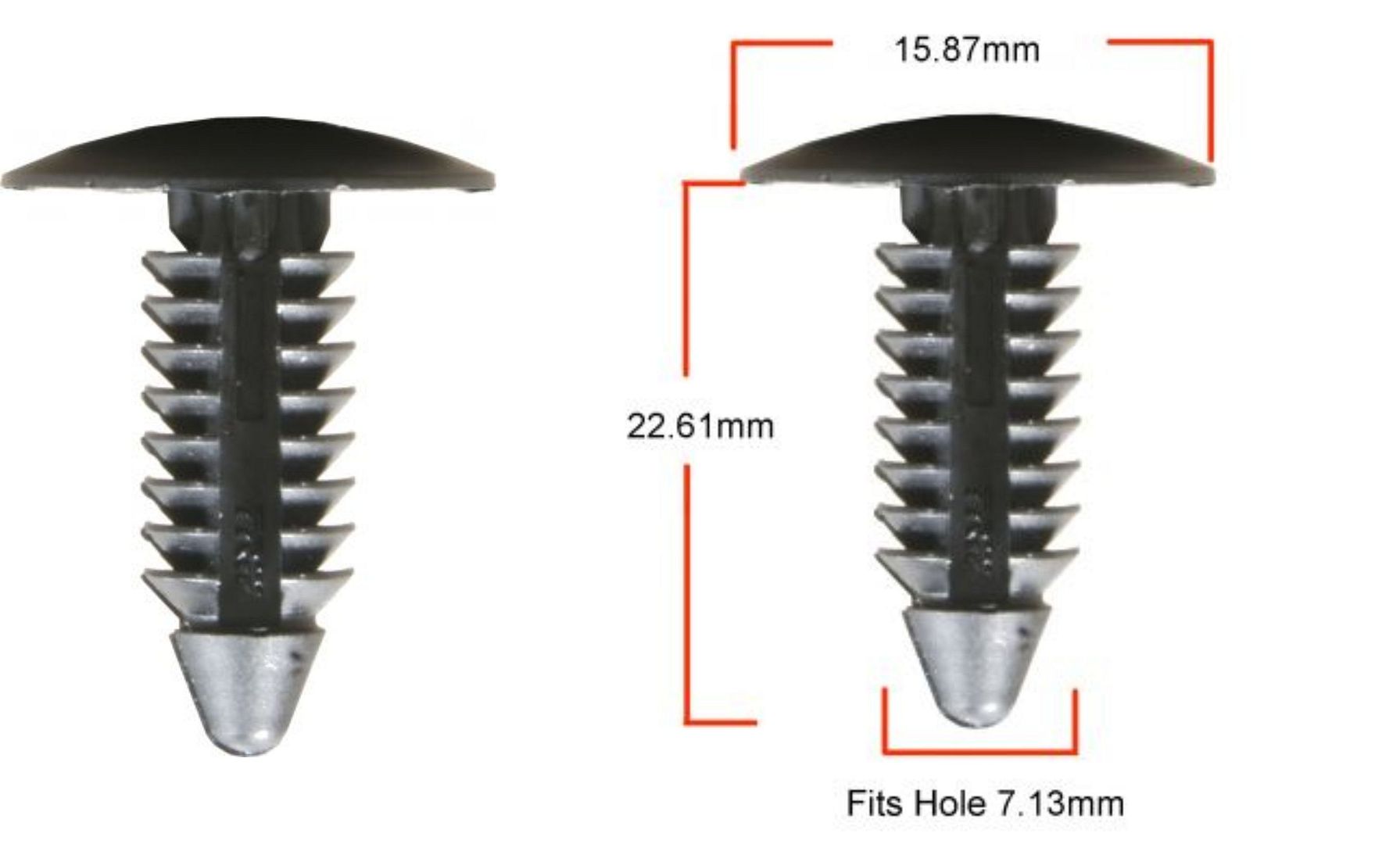 Plastic Car Trim Panel fir tree Clips universal roof cloth retainer